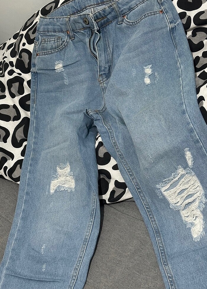 Buz mavisi mom jean - Görsel 2