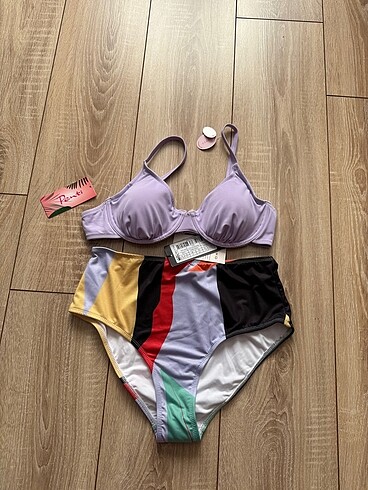 l Beden Yüksek bel bikini takım