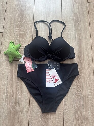 l Beden siyah Renk Bikini takım