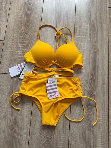 s Beden sarı Renk Bikini takım
