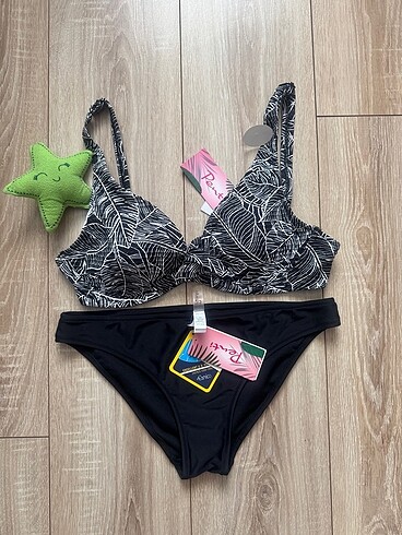 l Beden siyah Renk Bikini takım
