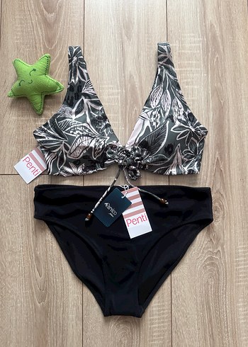 xl Beden Penti Bohem Desenli Bikini