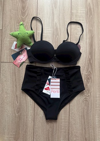 m Beden Penti Siyah Mini Goth Bikini