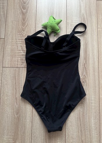 l Beden Siyah Strappy Kadın Mayo