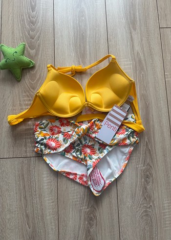 Penti Sarı Desenli Bohem Mini Bikini