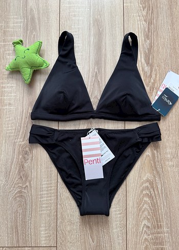 Penti Siyah Mini Strappy Bikini