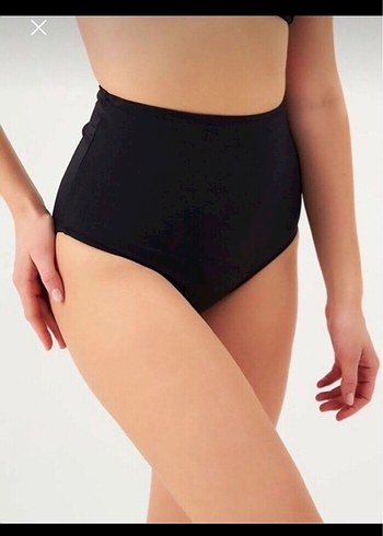 Siyah extra Yüksek Bel Kadın bikini