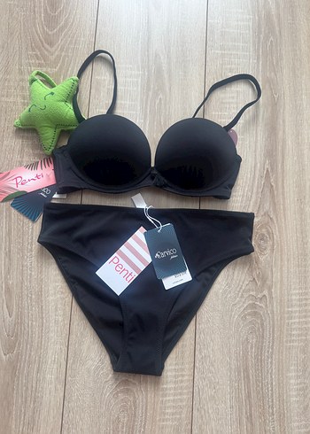 m Beden Penti Siyah Mini Bikini Takımı