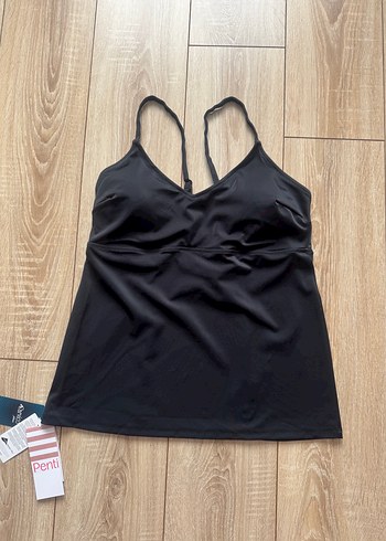 Straplez Siyah Spor Bikini Üstü