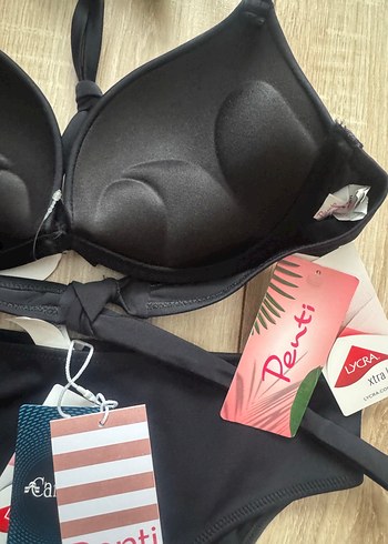 m Beden siyah Renk Penti Siyah Bantlı Mini Bikini