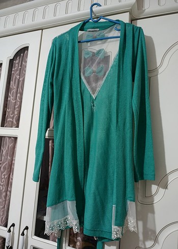 Yeşil Midi Kadın hırka - Görsel 4