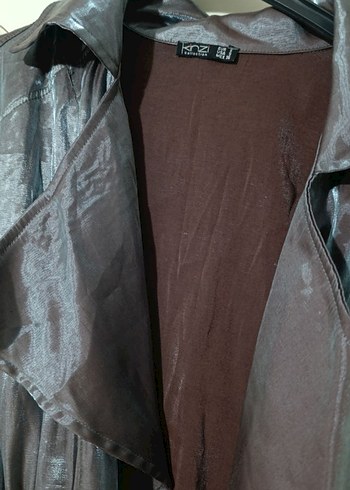 Uzun Kahverengi Drapeli şık - Görsel 3