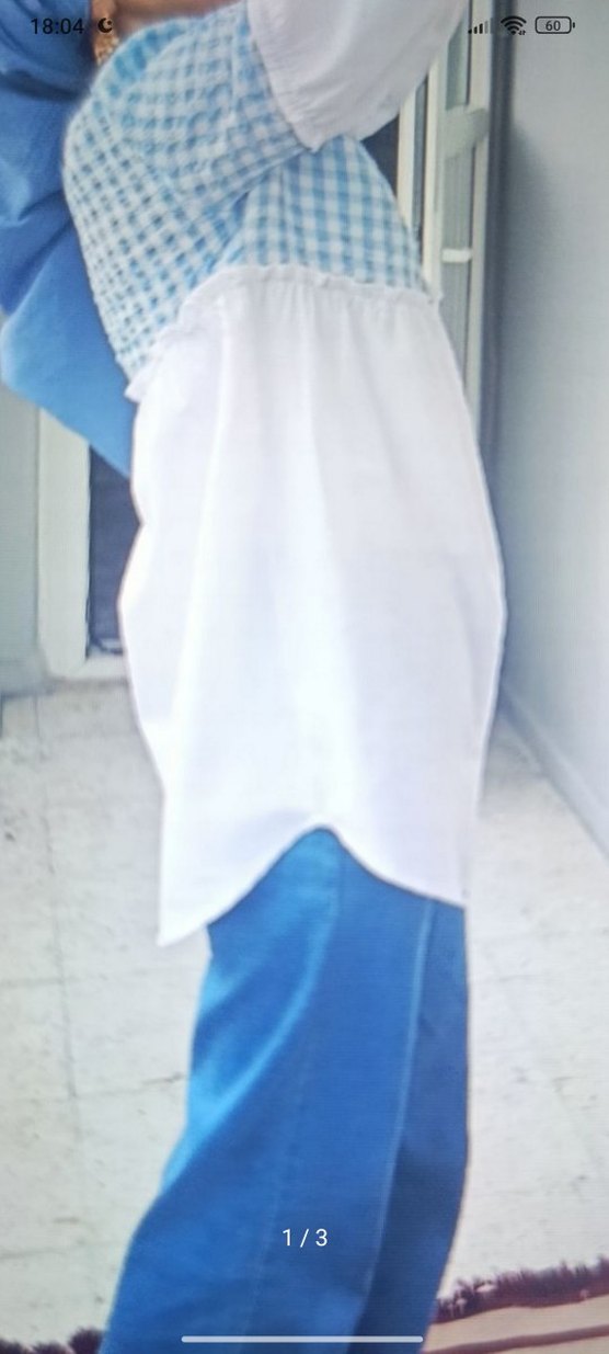 Bohem Beyaz Pamuklu Tunik - Görsel 2