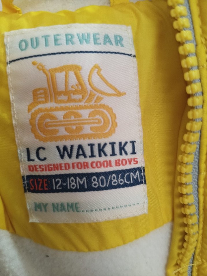 Sarı Erkek Çocuk Fermuarlı Mont - Görsel 2