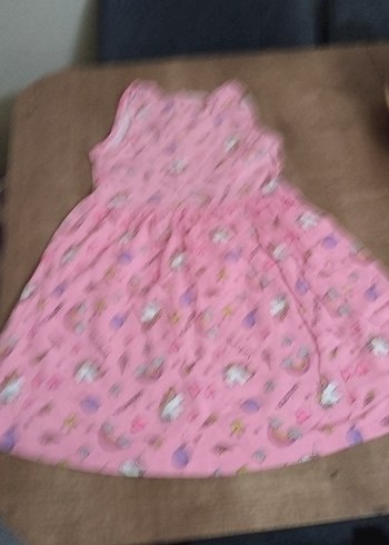 Pembe Kız Çocuk Kolsuz Elbise - Görsel 2