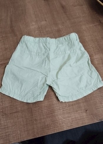 Su yeşili Keten Şort Rahat Kesim - Görsel 2