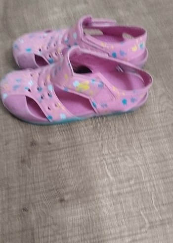 Kız Çocuk Pembe Bağcıksız Sandalet - Görsel 2