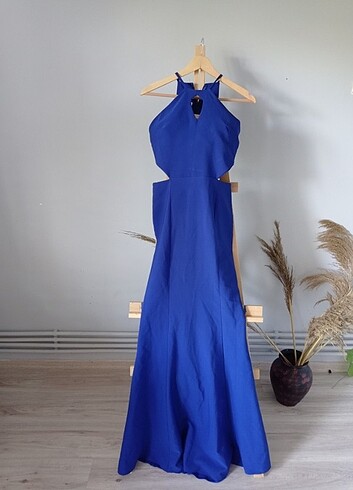 Zara Mavi uzun gece elbisesi