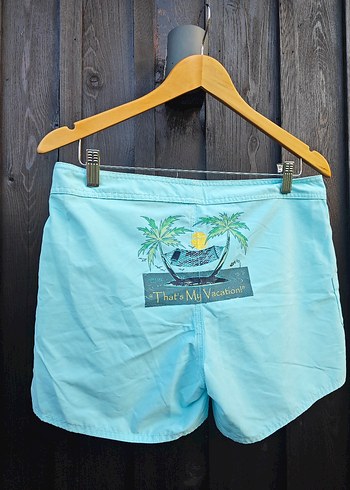 Tiffany Düğmeli Cırt cırtlı Mavi Mini  Şort - Görsel 2