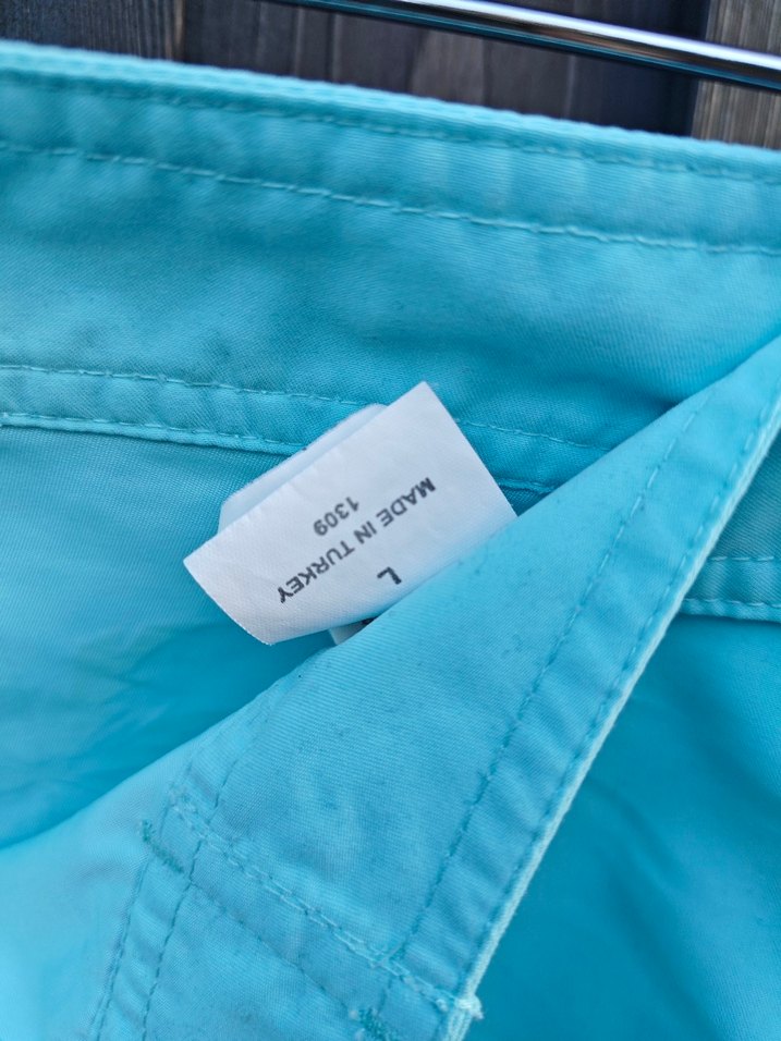 Tiffany Düğmeli Cırt cırtlı Mavi Mini  Şort - Görsel 5