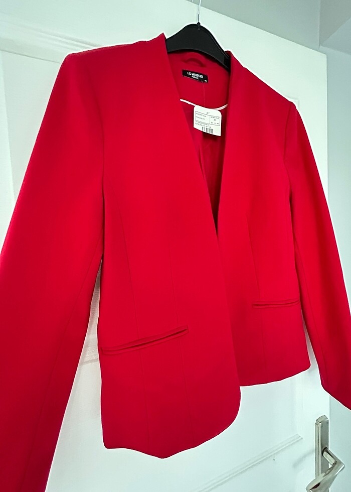 Kırmızı Blazer Ceket - Görsel 2