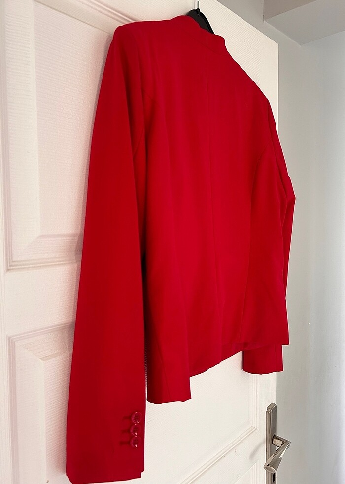 Kırmızı Blazer Ceket - Görsel 5