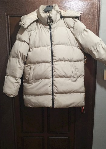 Bej Midi Kadın Kışlık Mont