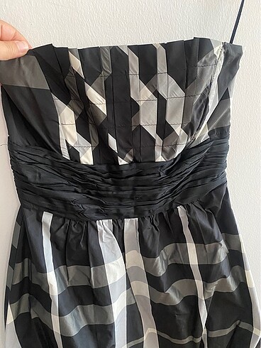 Zara Zara Straplez Abiye Balon Etek Elbise