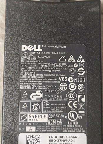 Beden Dell DA130PE1 130W Laptop Şarj Cihazı