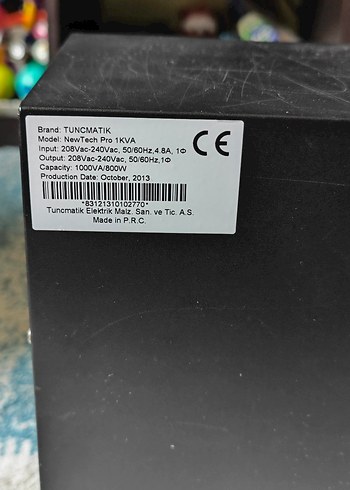  Beden Renk Tunçmatik Newtech Pro 1 KVA Online UPS