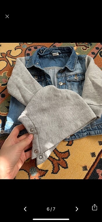 12-18 Ay Beden mavi Renk H&M kot ceket
