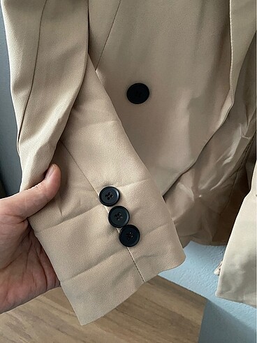 bej blazer - Görsel 5