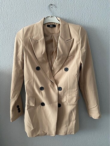 bej blazer - Görsel 6