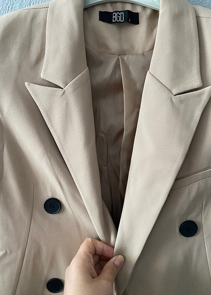 bej blazer - Görsel 3