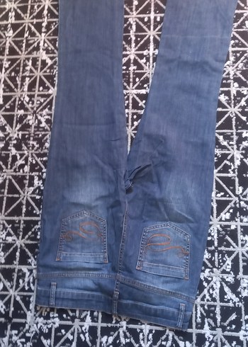 30 Beden Gri Tonlu Kadın Kot Pantolon