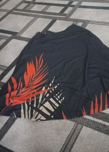 Baskılı Siyah Midi Hamile Etek - Görsel 3