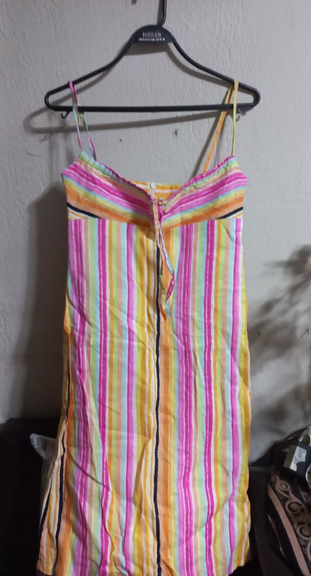 Bohem Tarzı Renkli Piliseli Uzun Hamile Eteği - Görsel 2