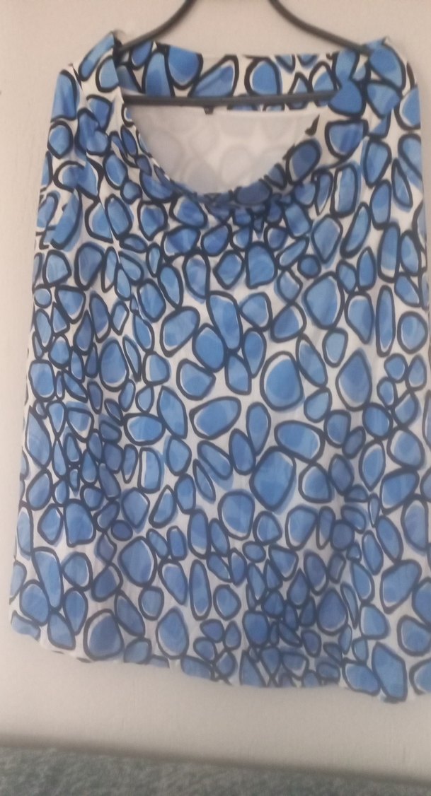 Bohem Gri Mavi Desenli Mini Etek - Görsel 2