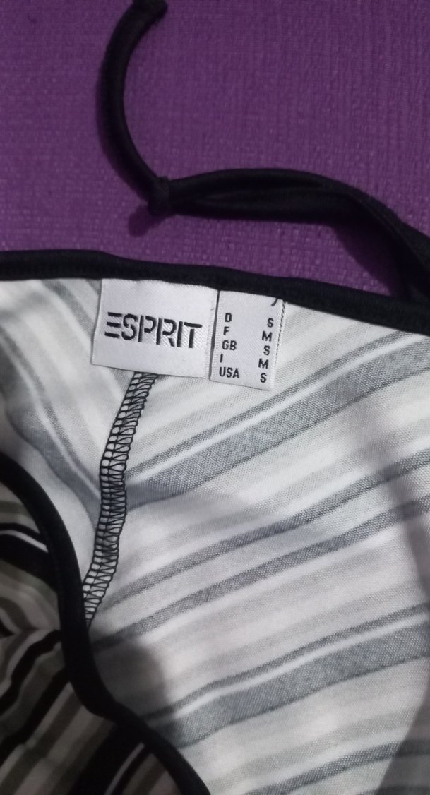 İnce Askılı Çizgili Dantelli Üst - Görsel 5