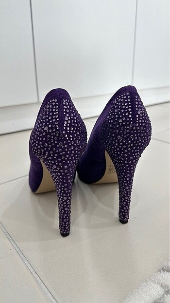 Nine West Mor süet topuklu ayakkabı