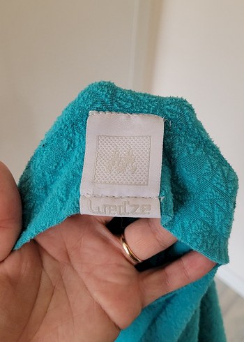 44 Beden Wedze Turkuaz Kadın Örme Yüksek Yaka Sweatshirt çift taraflı