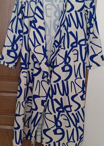 Mavi Baskılı Uzun kimono