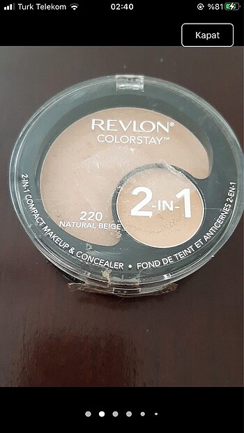 Revlon colorstay 2 in 1 kompakt makyaj & kapatıcı