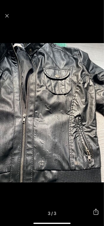 m Beden Vintage deri ceket