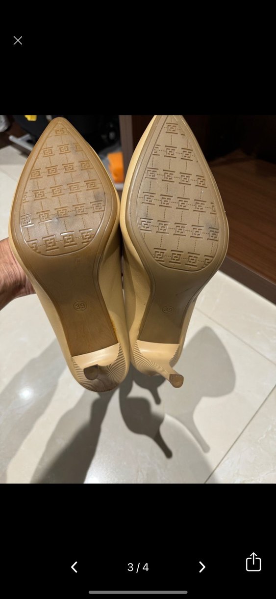 Bej Stiletto Topuklu Kadın Ayakkabı - Görsel 3