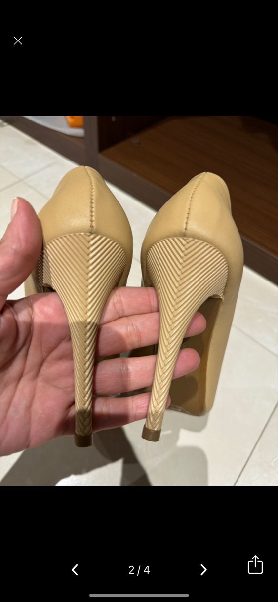 Bej Stiletto Topuklu Kadın Ayakkabı - Görsel 2