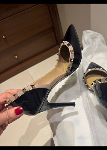 Siyah Tokalı Stiletto Topuklu Kadın Ayakkabı - Görsel 3