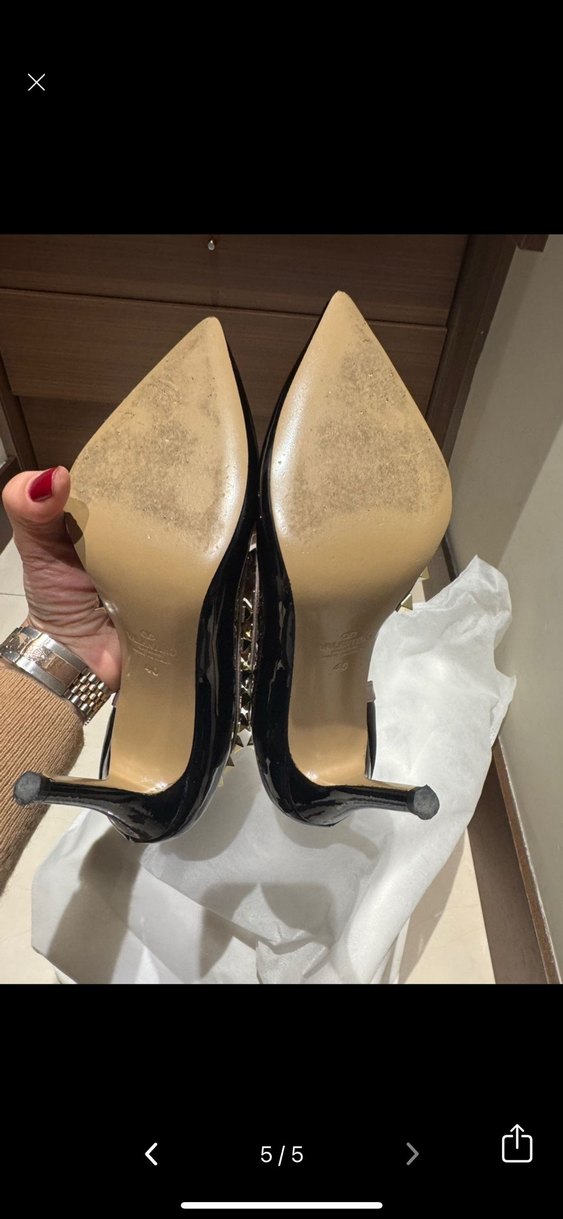 Siyah Tokalı Stiletto Topuklu Kadın Ayakkabı - Görsel 5