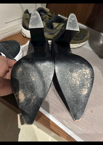 Klasik Siyah Deri Stiletto Topuklu Kadın Ayakkab.beymenden alind - Görsel 4