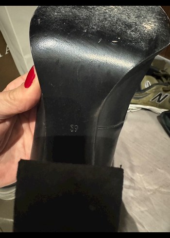 Klasik Siyah Deri Stiletto Topuklu Kadın Ayakkab.beymenden alind - Görsel 5